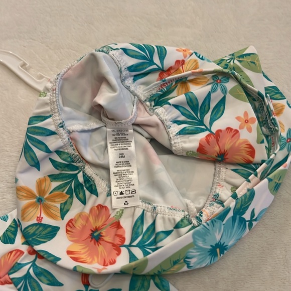 Little Me Tropical One-Piece Infant Rashguard swimsuit - Picture 11 of 14